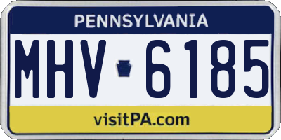 PA license plate MHV6185