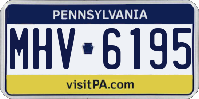 PA license plate MHV6195