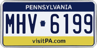 PA license plate MHV6199