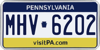 PA license plate MHV6202