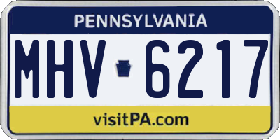PA license plate MHV6217