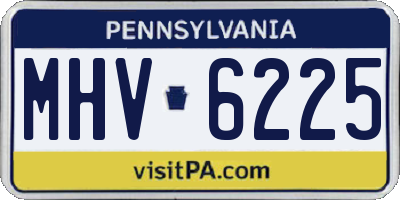 PA license plate MHV6225