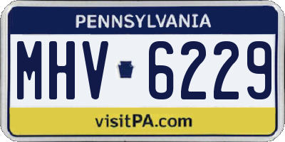 PA license plate MHV6229