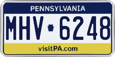 PA license plate MHV6248