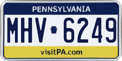 PA license plate MHV6249