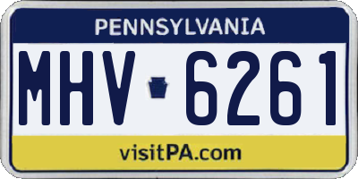 PA license plate MHV6261