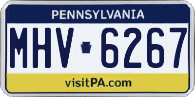 PA license plate MHV6267
