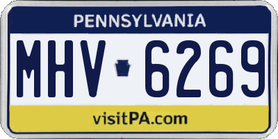 PA license plate MHV6269