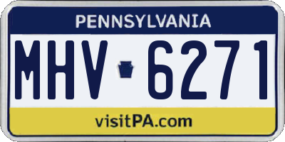 PA license plate MHV6271