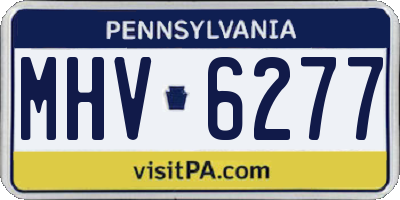PA license plate MHV6277