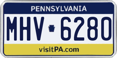 PA license plate MHV6280