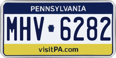 PA license plate MHV6282