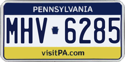 PA license plate MHV6285