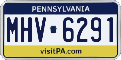 PA license plate MHV6291