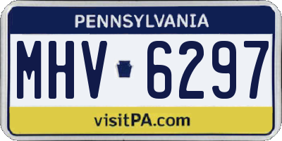 PA license plate MHV6297
