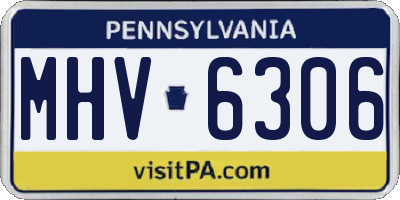 PA license plate MHV6306