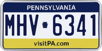 PA license plate MHV6341