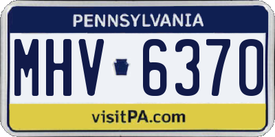 PA license plate MHV6370