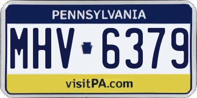 PA license plate MHV6379