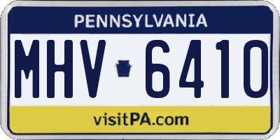 PA license plate MHV6410