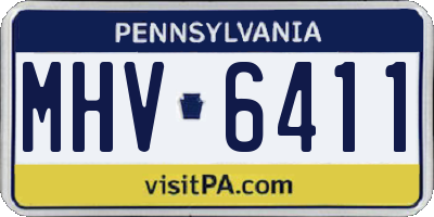 PA license plate MHV6411
