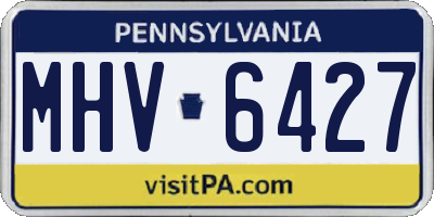 PA license plate MHV6427