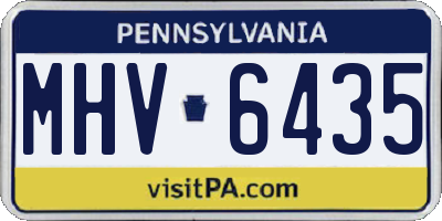 PA license plate MHV6435