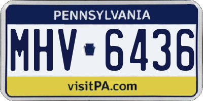 PA license plate MHV6436