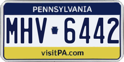 PA license plate MHV6442