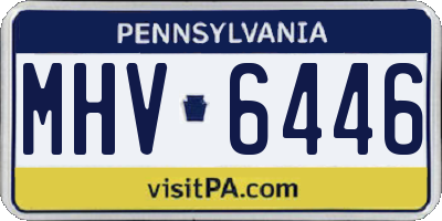 PA license plate MHV6446