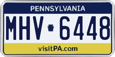 PA license plate MHV6448