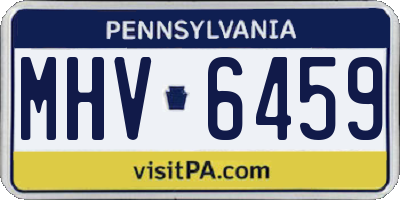 PA license plate MHV6459