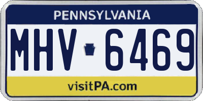 PA license plate MHV6469