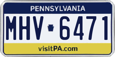 PA license plate MHV6471
