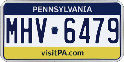 PA license plate MHV6479