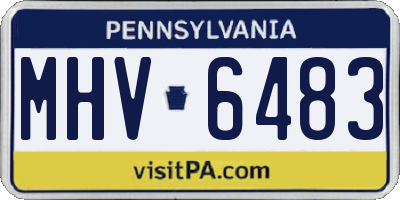 PA license plate MHV6483