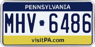 PA license plate MHV6486