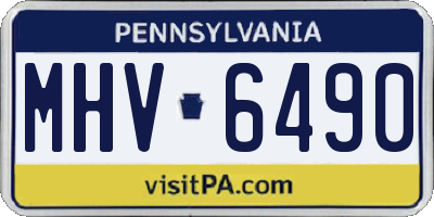 PA license plate MHV6490
