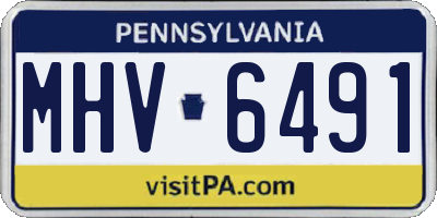 PA license plate MHV6491