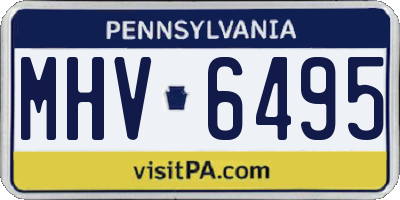 PA license plate MHV6495