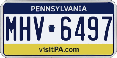 PA license plate MHV6497