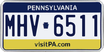 PA license plate MHV6511