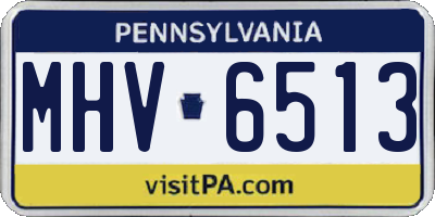 PA license plate MHV6513