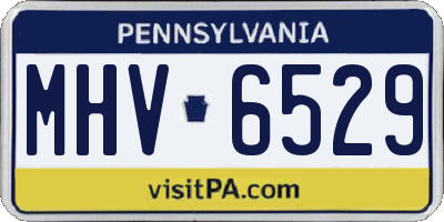 PA license plate MHV6529