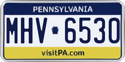 PA license plate MHV6530
