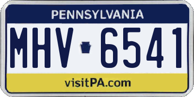 PA license plate MHV6541