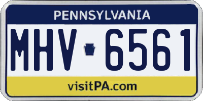 PA license plate MHV6561