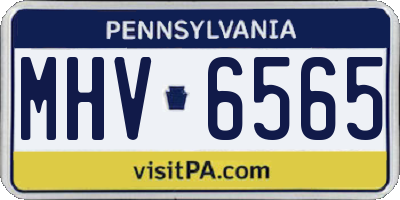 PA license plate MHV6565