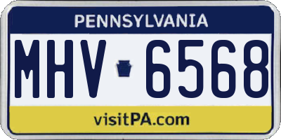 PA license plate MHV6568