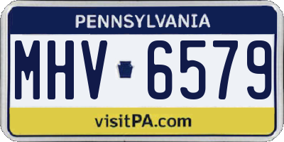 PA license plate MHV6579